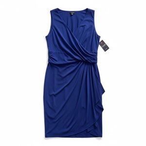 Chaps Women's Classic Navy Midi Dress Sleeveless
